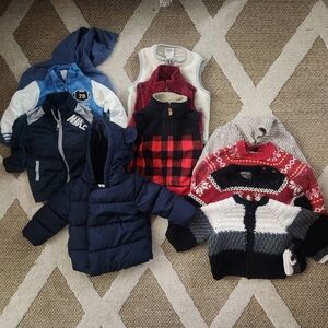 11 Jackets Sweaters Boys 18 Months Winter Warm Hoodie
